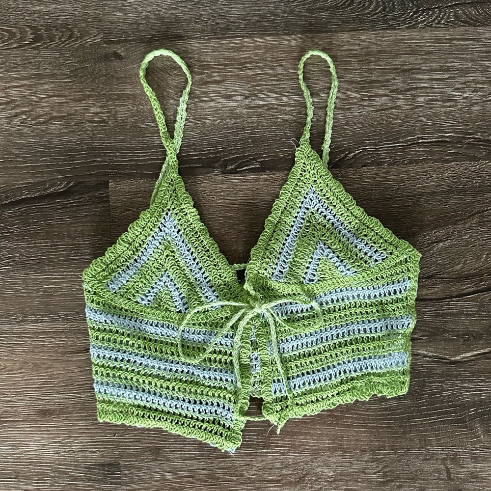 Kendall & Kylie crochet tie top